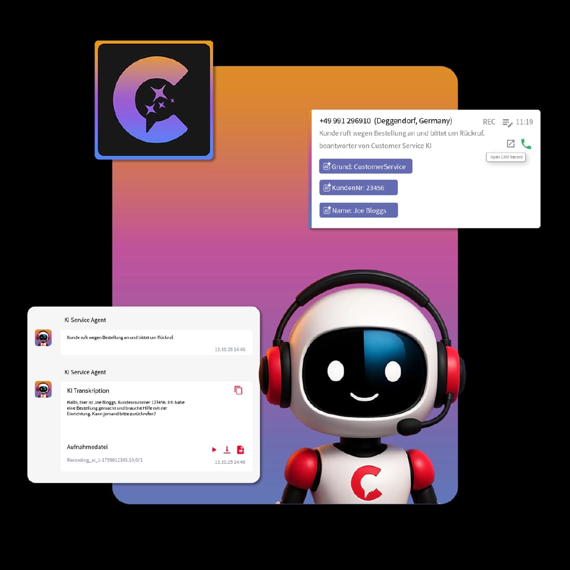 pascom Cloud-Telefonanlage mit KI-Funktionen