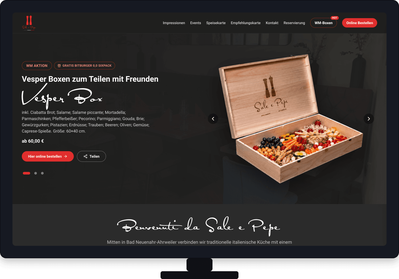 Sale e Pepe Website – Referenzprojekt von CYTEQ